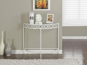 Monarch White Metal 36"L Hall Console Accent Table