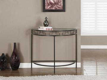 Monarch Chocolate Brown Metal 36"L Hall Console Accent Table