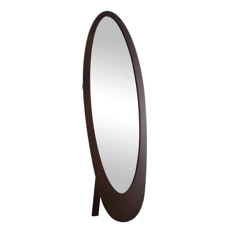 Monarch Mirror - 59"H / Cappuccino Contemporary Oval Frame