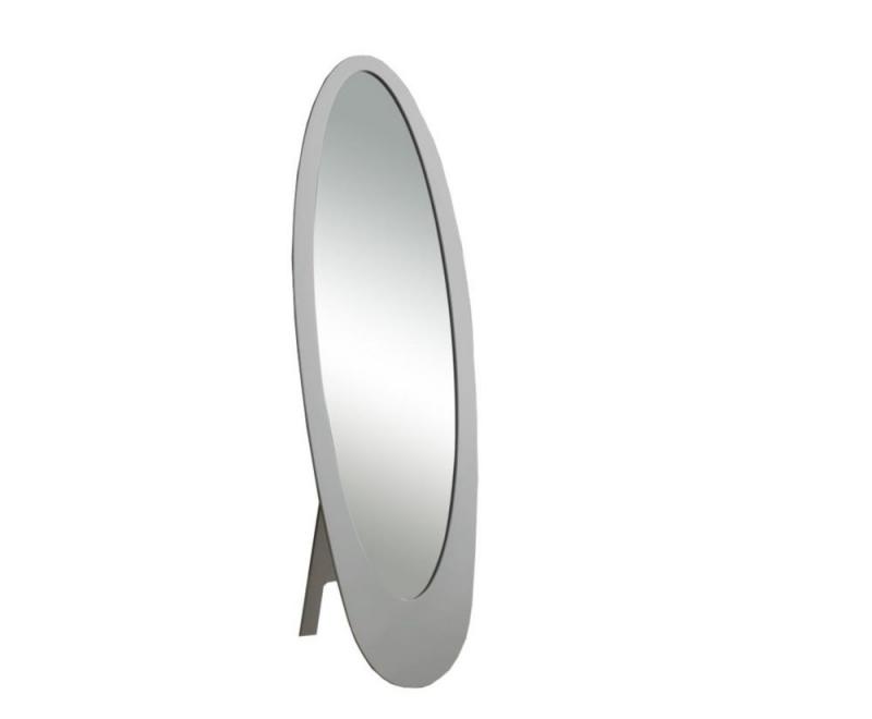 Monarch Mirror - 59"H / Grey Contemporary Oval Frame