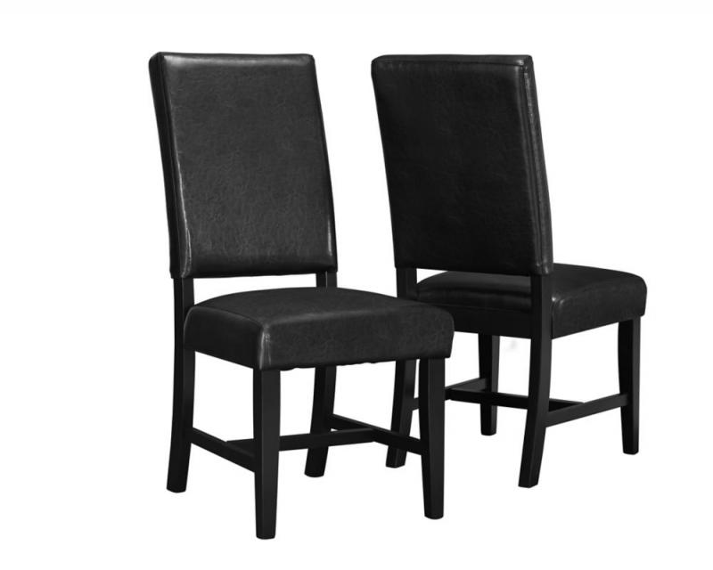 Monarch Black Leather-Look 40" Side Chair / 2Pcs Per Carton
