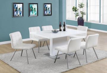 Monarch High Glossy White 35"X 60" Dining Table