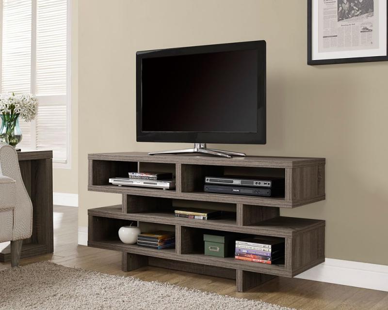 Monarch Dark Taupe Reclaimed-Look Hollow-Core 48"L Tv Console