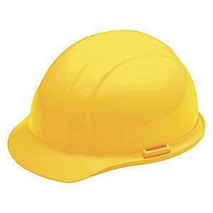 AbilityOne Front Brim Hard Hat, 4 pt. Pinlock Suspension, Yellow, Hat Size: One Size Fits Most