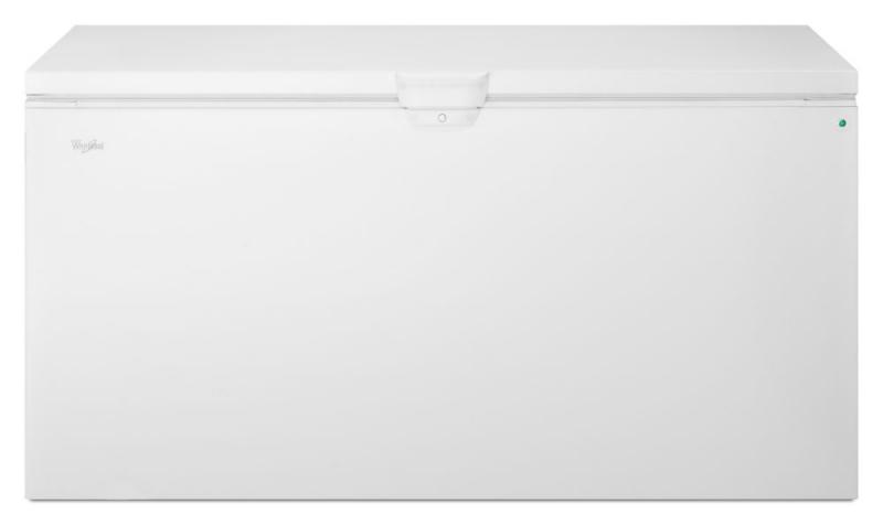 Whirlpool 21.7 Cu. Ft. Chest Freezer with Extra-Large Capacity and Temperature Alarm in White