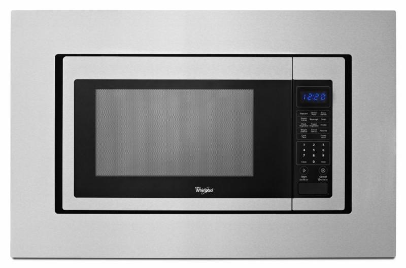 Whirlpool 1.6 cu. ft. Countertop Microwave Oven with Optional Built-In Trim Kit in Stainless Steel