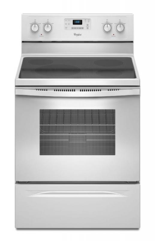 Whirlpool 5.3 cu. ft. Free-Standing Electric Self-Cleaning Range in White