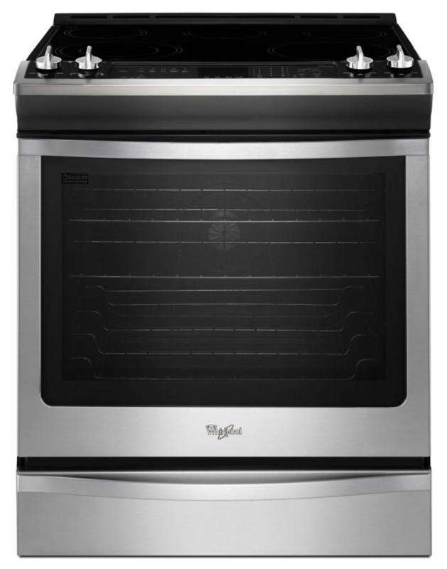 Whirlpool 6.2 cu. ft. Slide-in Electric Range with TimeSavor Plus True Convection in Stainless Steel