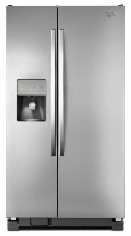 Whirlpool 24.5 cu. ft. Side-by-Side Refrigerator with Water Dispenser in Stainless Steel