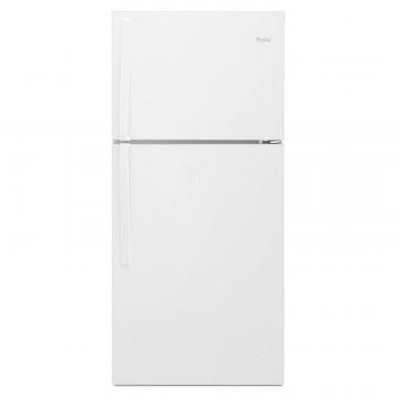 Whirlpool 19.2 Top Freezer Refrigerator with LED Interior Lighting in White