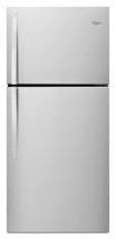 Whirlpool 19.2 Top Freezer Refrigerator with LED Interior Lighting in Stainless Steel