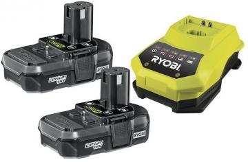 Ryobi 2x 18V 1.3Ah Li-Ion Batteries & Fast Charger