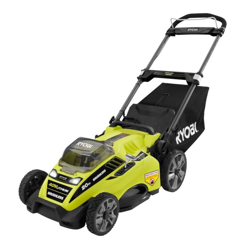 Ryobi 20 in. 40-Volt Brushless Lithium-Ion Cordless Push Mower with 5.0 Ah Battery