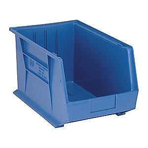 Quantum Hang and Stack Bin, Blue, 18" Outside Length, 11" Outside Width, 10" Outside Height