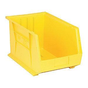 Quantum Hang and Stack Bin, Yellow, 18" Outside Length, 11" Outside Width, 10" Outside Height