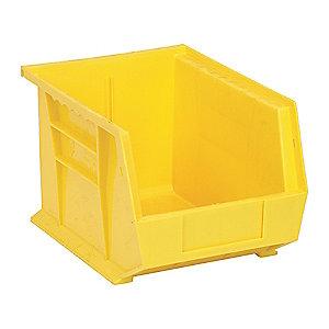 Quantum Hang and Stack Bin, Yellow, 10-3/4" Outside Length, 8-1/4" Outside Width, 7" Outside Height