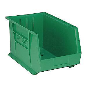 Quantum Hang and Stack Bin, Green, 18" Outside Length, 11" Outside Width, 10" Outside Height