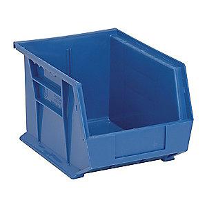 Quantum Hang and Stack Bin, Blue, 10-3/4" Outside Length, 8-1/4" Outside Width, 7" Outside Height