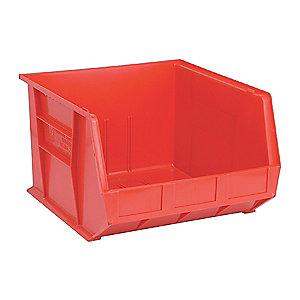 Quantum Hang and Stack Bin, Red, 18" Outside Length, 16-1/2" Outside Width, 11" Outside Height
