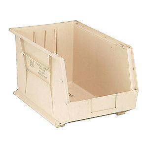Quantum Hang and Stack Bin, Ivory, 18" Outside Length, 11" Outside Width, 10" Outside Height