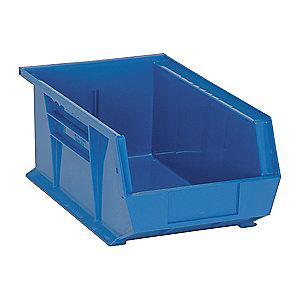 Quantum Hang and Stack Bin, Blue, 13-5/8" Outside Length, 8-1/4" Outside Width, 6" Outside Height