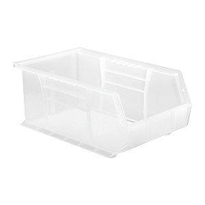 Quantum Hang and Stack Bin, Clear, 13-5/8" Outside Length, 8-1/4" Outside Width, 6" Outside Height