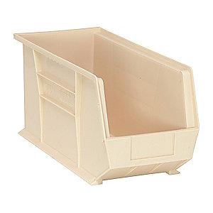 Quantum Hang and Stack Bin, Ivory, 18" Outside Length, 8-1/4" Outside Width, 9" Outside Height