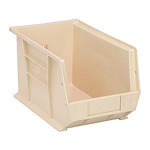 Quantum Hang and Stack Bin, Ivory, 13-5/8" Outside Length, 8-1/4" Outside Width, 8" Outside Height