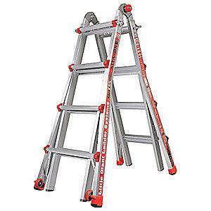 Little Aluminum Multipurpose Ladder, 15 ft. Extended Ladder Height, 250 lb. Load Capacity