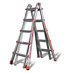 Little Aluminum Multipurpose Ladder, 19 ft. Extended Ladder Height, 250 lb. Load Capacity