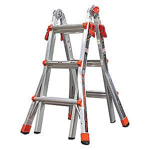 Little Aluminum Multipurpose Ladder, 11 ft. Extended Ladder Height, 300 lb. Load Capacity