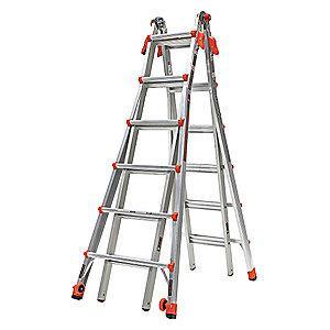 Little Aluminum Multipurpose Ladder, 23 ft. Extended Ladder Height, 300 lb. Load Capacity