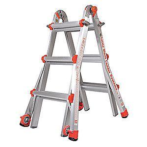Little Aluminum Multipurpose Ladder, 11 ft. Extended Ladder Height, 375 lb. Load Capacity