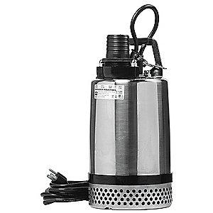 Little 1 Pump HP Dewatering/Utility Pumpwith 120VAC Voltage and Discharge NPT  2", 20 ft. Cord