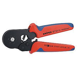 Knipex 10"L Crimper, 28 to 8 AWG