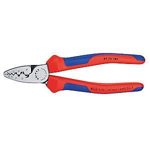 Knipex 7-1/4"L Crimper, 23 to 5 AWG