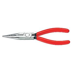 Knipex Long Nose Plier, 6-1/4" Overall Length, 1-3/16" Max. Jaw Opening, Serrated Gripping Surface
