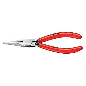 Knipex Long Nose Plier, 5-5/16" Overall Length, 1-1/16" Max. Jaw Opening, Smooth Gripping Surface