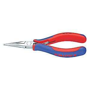 Knipex Long Nose Plier, 5-3/4" Overall Length, 3/4" Max. Jaw Opening, Smooth Gripping Surface
