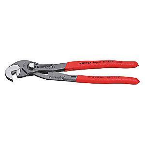 Knipex 10" Push Button Straight Jaw Tongue and Groove Plier, 1-1/4" Max. Jaw Opening
