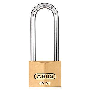 Abus Different, Master-Keyed Padlock, Open Shackle Type, 3-1/8" Shackle Height, Brass