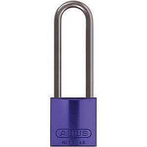 Abus Purple Lockout Padlock, Different Key Type, Master Keyed: Yes, Aluminum Body Material