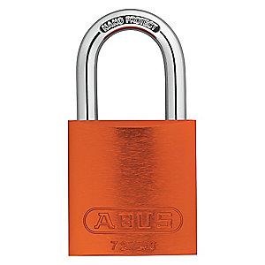 Abus Orange Lockout Padlock, Different Key Type, Master Keyed: Yes, Aluminum Body Material