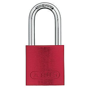 Abus Red Lockout Padlock, Different Key Type, Master Keyed: No, Aluminum Body Material