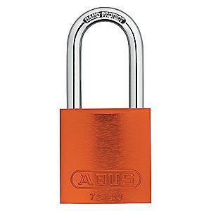 Abus Orange Lockout Padlock, Different Key Type, Master Keyed: No, Aluminum Body Material