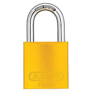 Abus Yellow Lockout Padlock, Different Key Type, Master Keyed: Yes, Aluminum Body Material