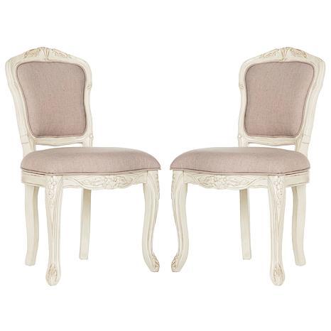 Safavieh Burgess French Brasserie Upholstered Side Chair - Set of 2