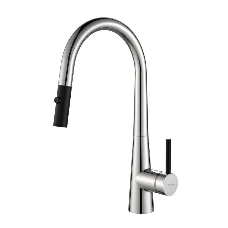 Kraus CrespoSingle Lever Pull Down Kitchen Faucet Chrome