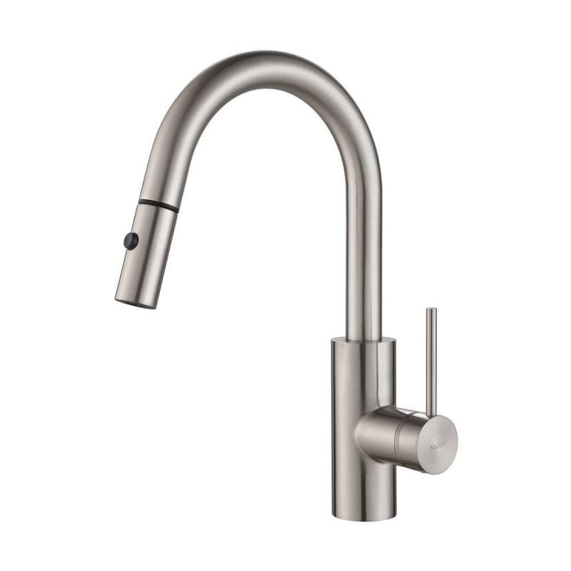 Kraus MateoSingle Lever Pull Down Kitchen Faucet Stainless Steel