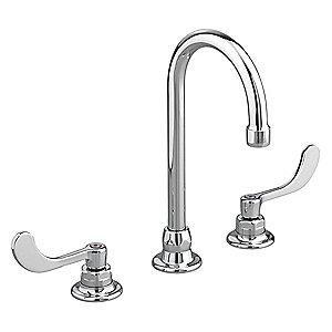 American Standard Cast Brass Bathroom Faucet, Vandal Resistant Wrist Blade Handle Type